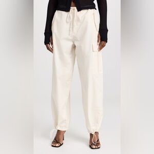 NWT Good American Twill Parachute Pants in Cloud Cream White Size 2X